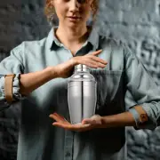 Cup Strainer Martini Shaker Cocktail Silver Set
