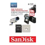SanDisk High Endurance 64GB Micro SD Card Class10 Dash Cam Surveillance Securiy