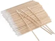 500PCS Disposable Micro Applicators Brush for Makeup and Personal Care- 5 X 100 PCS (Wood)