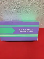 Vintage Avon Point 'N Shoot 110 Camera by Vivitar 1987 Purple Teal With Case.
