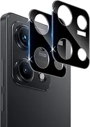 For Xiaomi Redmi Note 14S Camera Screen Protector for Tempered Glass, Pack of 2 9H Hardness HD Anti-scratch Lens Tempered Glass Film, Bubble-Free Rear Camera Protection Screen Protector, Black
