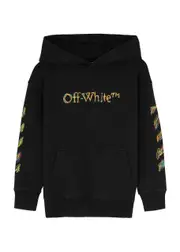 Off-white Kids Diag Hooded Cotton Sweatshirt (4-10 Years) - Black - 10YR (10 Years) 10YR (10 years)