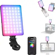 [NEEWER] VL67C RGB Selfie Light for iPhone, APP Control, 94 LED CRI97 2000mAh Rechargeable, Cold Shoe Mount as Camera Light, Portable Front&Back Phone Clip for TikTok, Video Conference Light for Laptop
