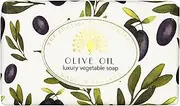 [The English Soap Company] Vintage Wrapped Soap Bar, Olive Oil Shea Butter Soap Bar, Moisturising Soap Bar for Face and Body, Olive Oil Scent 190g