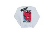 Spider-Man Mens Totally Awesome Sweatshirt (White) - UTBI1876