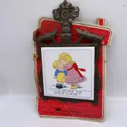 Cast Iron Footed Tile Trivet Hot Plate With Mom Nevco Vintage A