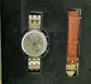 Jerome Lemars Seurat Chronograph Quartz Gray Dial 45 mm Stainless Steel Leather