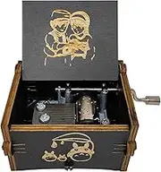 Howl's Moving Castle Wooden Music Box, Anime Theme Music Box, Anime Fan Wooden Hand Crank Music Box, Perfect for Kids, Birthday, Christmas, Halloween. (Howl's Moving Castle song)