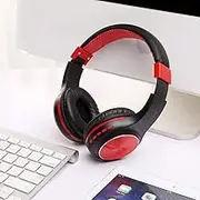 Wireless On-Ear Headphones - Headphone Chip, Class Bluetooth, of Listening Time, Built-in Microphone，Suitable for a Variety of Electronic Devices(Red)
