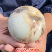 0.96LB Natural amazonite ball quartz crystal sphere 67mm reiki healing XQ888