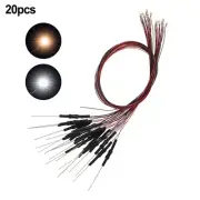 20pcs Prewired For SMD LED 0603 Warm White Light Emitting Diode 12V DIY Model