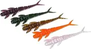 25-Pack Salt-Infused Biomimetic Lures Mayfly Soft Baits Scented Fish Attractant for Freshwater/Saltwater Ready Soft Plastic Baits