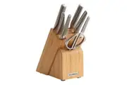8pc Global Takashi Stainless Steel Paring/Vegetable Knife w/ Storage Block Set