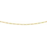9ct Gold 40cm Solid Figaro 3+1 Chain