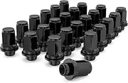 EOTH 24PCS M12x1.5 Black Chrome Wheel Lug Nuts, 13/16 Hex 1.87" 47mm Length Mag Washer Style Black Lug Nuts for Tacoma/4 Runner/SR5/TRD/FJ Cruiser/GX460, OEM+Factory Replacement