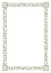 Inkjet Certificate Paper, Arabesque White, A4 Size, 100 Sheets