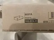 IKEA Besta Walnut Effect Light Grey Drawer Frame - Article Number 103.515.11