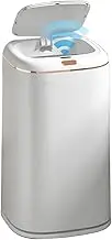 Provecta Smart Trash Bin with Lid, 40L Automatic Garbage Can, Waterproof Plastic Rubbish Bin Motion Sensor Wastebasket for Kitchen, Bedroom, Living Room, Office (White