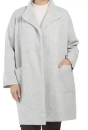 Vince Plus XXL 2XL Clean Edge Cardigan Coat Light Grey Wool Alpaca Blend $545