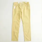 BRAX Feel Good Mens Modern Fit Chuck Hi Flex Yellow Pants Size 38/34 NWT