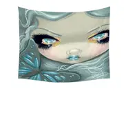 Faces of Faery #26 Ice Girl and Butterfly Tapestry