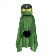 Lego Ninjago Lloyd Blanket Hooded Green 30x60 Big Head Hand Mitts Wrap AroundNew