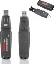 USB Data Recording Logger for Temperature Humidity Atmospheric Pressure, Digi...