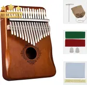 17 Key Kalimba Thumb Piano Mahogany Finger Piano with Tuning Hammer W150001