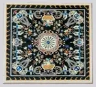 2' black Marble Dining Coffee bird Center inlay Table Top antique malachite p1