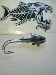 10 Shad Head Jigs Unpainted 1 Ounce . Striped Bass Cobia Blues Flounder