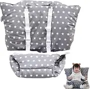 High Chair Cushion for Baby,Star Seat Cushion Liner Mat - Seat Cushion Liner Pad Cover Mat High Chair Cushion and Straps for Kids