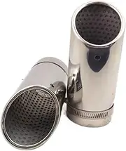 Compatible For Benz W204 C63 C180 C200 C220 C230 C250 C280 C300 C350 W204 Tail Exhaust Muffler Tip End Pipes Silencer Tail Pipe 2Pcs
