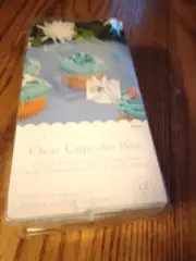 Victoria Lynn Package of 12 Clear Single CUPCAKE BOX PARTY SUPPLIES