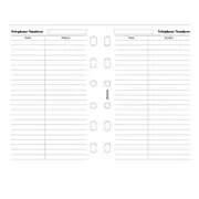 Filofax Pocket Telephone Numbers Notepaper