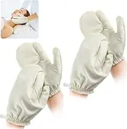 Garshana Gloves Raw Silk Massage Gloves Ayurvedic Massage,Mitts Raw Silk Gloves Dry Massage Brush Lymphatic System Exfoliating Gloves Bath Scrubbing Massage Shower Gloves for Women(2 Pair)