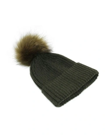[Morgan & Taylor] Valentine Wool Blend Beanie in Khaki Green