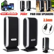 1 Pair Super Bass Usb Subwoofer Computer Speaker Stereo For Laptop TV Desktop PC