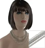Premier Designs Layered Silver Tone Chain Bib Statement Necklace
