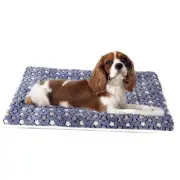Dog Bed Crate Pad Ultra Soft Pet Bed with Cute Star Print 24-Inch Dark Blue