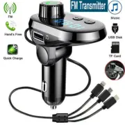 Wireless Car FM Transmitter MP3 Player Radio Adapter USB Charger for Bluetooth