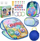 Animal 5 in 1 Bean Bag Toss Game for Kids - Cornhole Game Set Dinosaur/Unicorn B