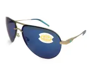 Costa Sunglasses HLO 243 Matte Champagne Frames w/ Dark Blue Polarized 580P