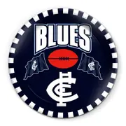 Carlton Blues AFL Melamine 20cm Round Snack Plate