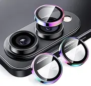Hoerrye for Samsung Galaxy S25 Edge - Camera Lens Protector - Case-Friendly, Ultra-HD 9H Tempered Glass Screen Protector, Anti-Scratch, Space Titanium Military-Grade Drop Protection, Colorful