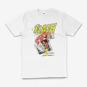 DC Comics The Flash Superhero Geek Nerd Villain T-Shirt Unisex Tee White
