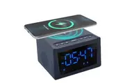 Laser Alarm Clock: Wireless Charging, Bluetooth Connectivity, Dual Alarms, FM Radio