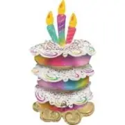 Birthday Cake Stacked Super Shape Foil Balloon (1ct)