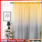 Gradient Window Tulle Curtains for Living Room Sheer Drapes (Yellow Grey)