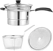 Deep Fryer with Stainless Steel Fryer Basket Cooking Tool, Multifunction Pan Deep Fryer Cooking Pot for Dining Room Kitchen, with handle