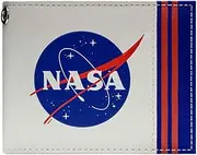 [NASA] Agency Logo Aeronautics Space White ID & Card Bi-Fold Wallet